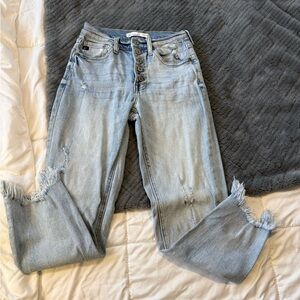 KanCan Light Blue High Rise Distressed Jeans